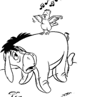 A coloring page of winnie the pooh - eyore